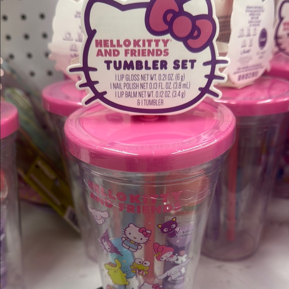 Hello Kitty Pink Tumbler Set